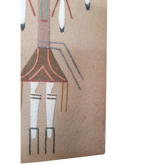 Native American Navajo Sand Painting Yei Bei Chai Ceremonial Healing S Dailey - Picture 3 of 11